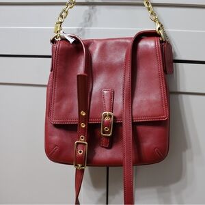 Coach vintage Red Leather Shoulder Bag